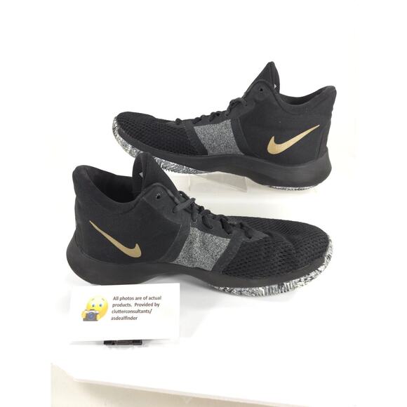 Nike Air Precision II Lace Up Athletic Shoe Mens Size 8 AA7069-090 Black - Picture 4 of 9